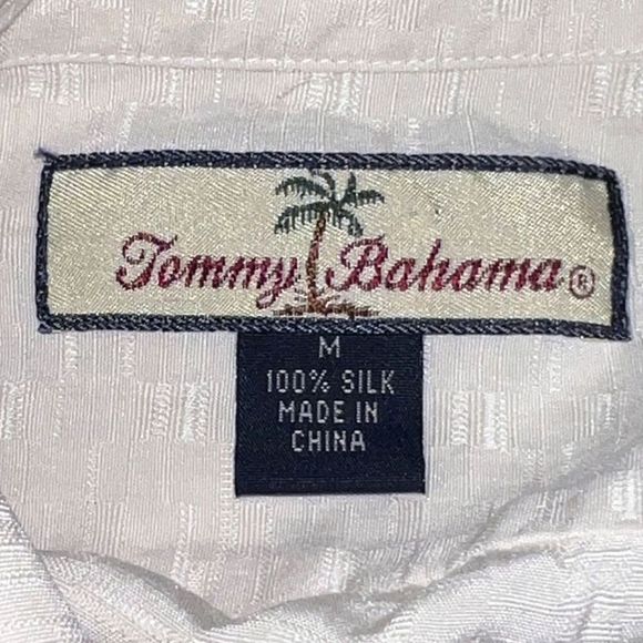 Tommy Bahama PARADISE CASINO Sand Dollar Silk Embroidered Camp Shirt Medium - Picture 4 of 6